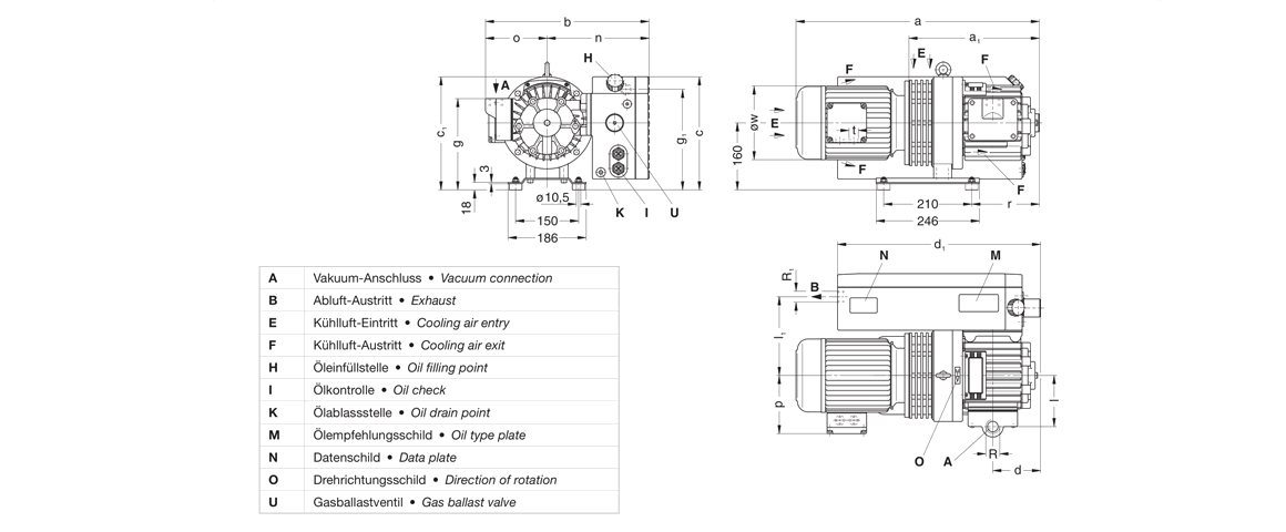 VCE 25旋片真空泵 VCE 25旋片真空泵