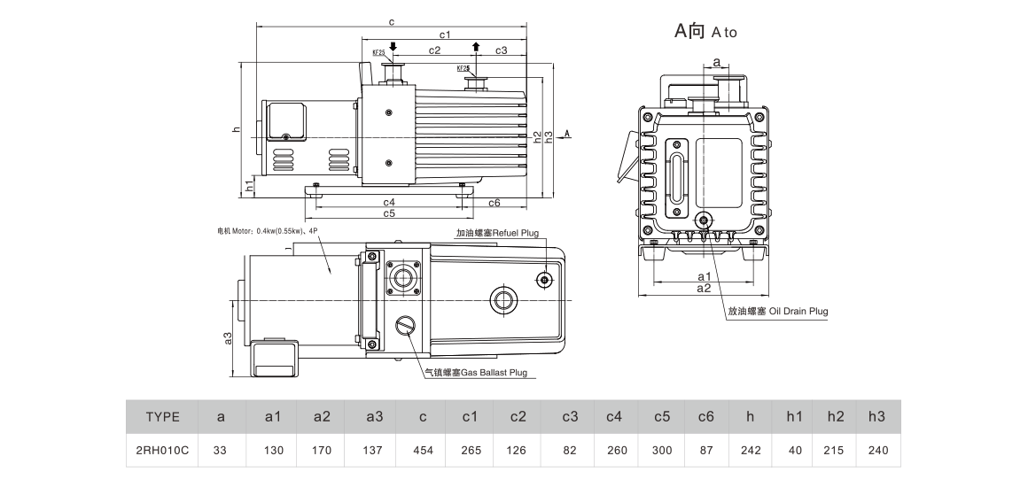 2RH010C雙級(jí)旋片真空泵 2RH010C雙級(jí)旋片真空泵