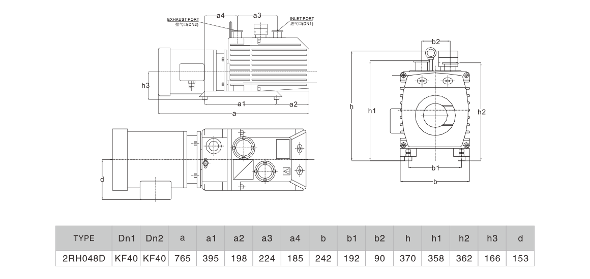 2RH048D雙級(jí)旋片真空泵 2RH048D雙級(jí)旋片真空泵