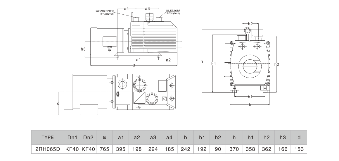 2RH065D雙級(jí)旋片真空泵 2RH065D雙級(jí)旋片真空泵