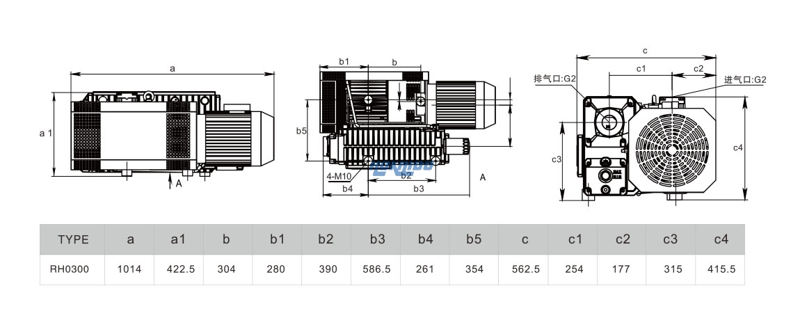RH0300單級旋片真空泵安裝圖.jpg RH0300單級旋片真空泵安裝圖.jpg